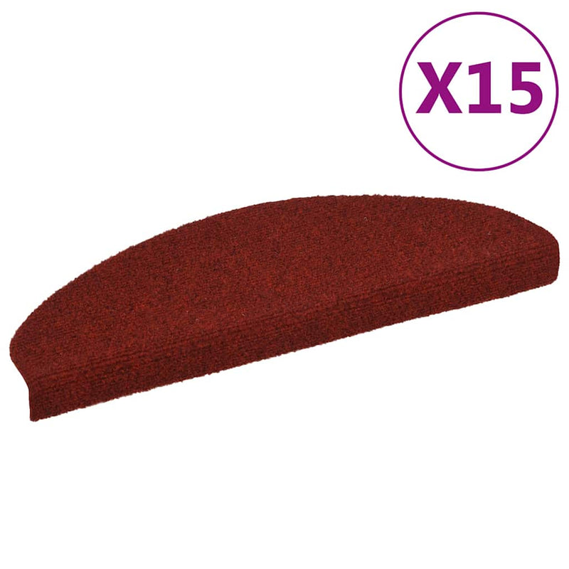 Trapmatten Zelfklevend 15 Stuks Bordeaux Rood Halfrond Bordeauxrood