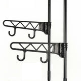 Kledingrek 55X28,5X175 Cm Staal En Ongeweven Stof Zwart