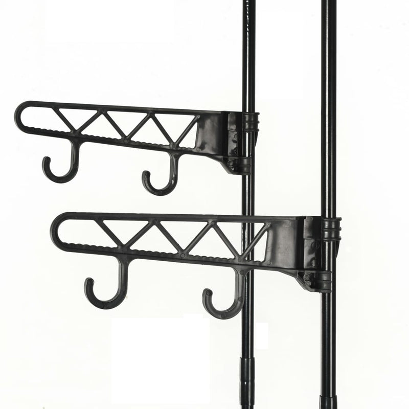 Kledingrek 55X28,5X175 Cm Staal En Ongeweven Stof Zwart
