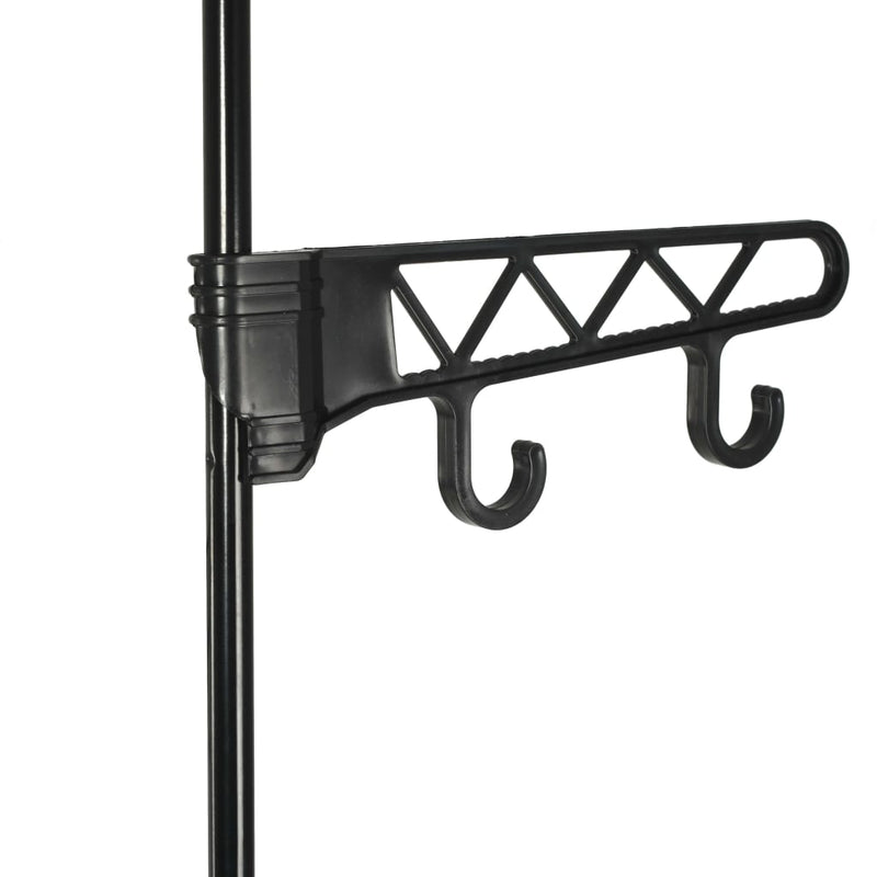 Kledingrek 55X28,5X175 Cm Staal En Ongeweven Stof Zwart
