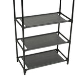 Kledingrek 55X28,5X175 Cm Staal En Ongeweven Stof Zwart