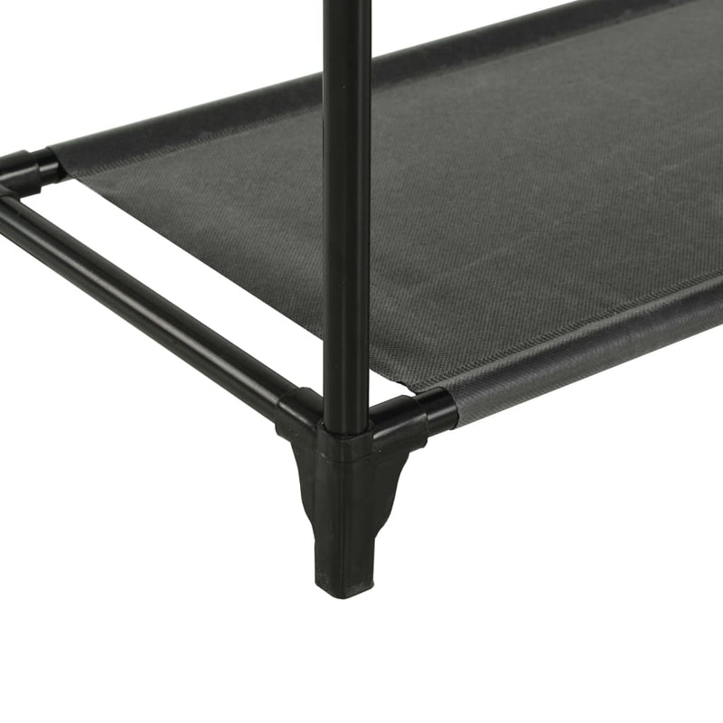Kledingrek 55X28,5X175 Cm Staal En Ongeweven Stof Zwart