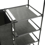Kledingrek 87X44X158 Cm Staal En Ongeweven Stof Zwart