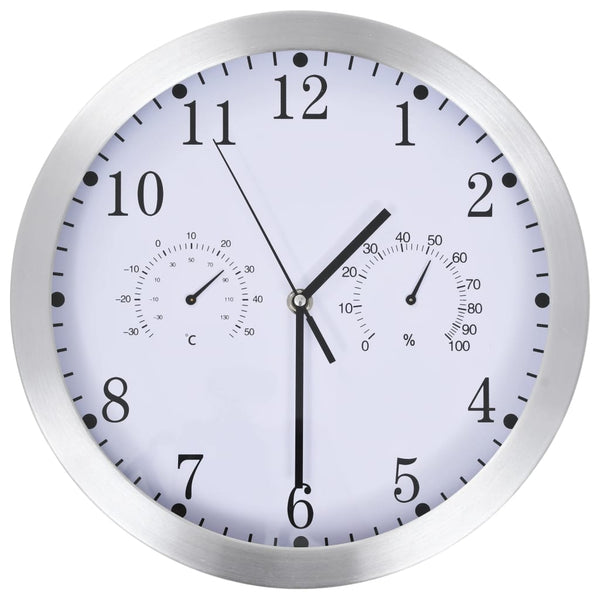 Wandklok Met Quartz-Mechanisme Hygrometer Thermometer 30 Cm