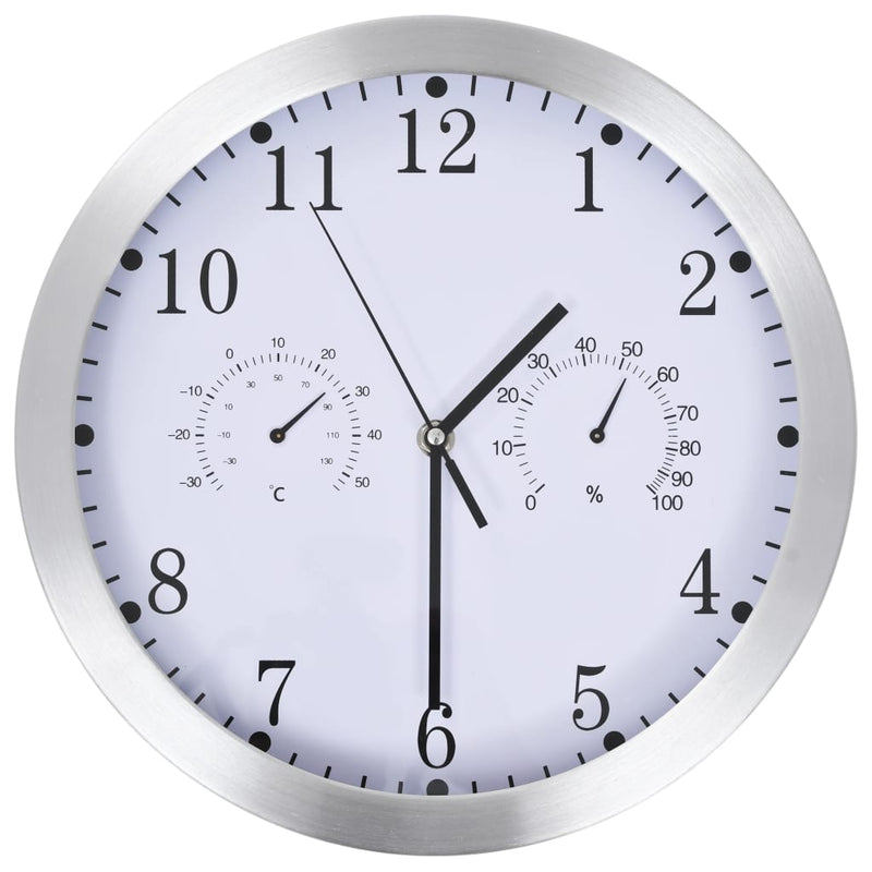 Wandklok Met Quartz-Mechanisme Hygrometer Thermometer 30 Cm