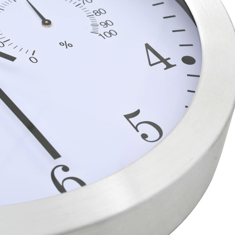 Wandklok Met Quartz-Mechanisme Hygrometer Thermometer 30 Cm