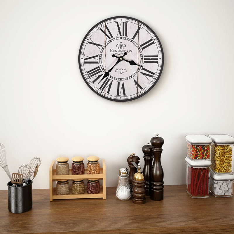 Wandklok Vintage Stijl Bloemen
