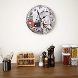 Wandklok Vintage Stijl Bloemen