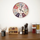 Wandklok Vintage Stijl Bloemen