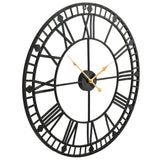 Wandklok Vintage-Stijl Met Quartz-Mechanisme Xxl 60 Cm Metaal