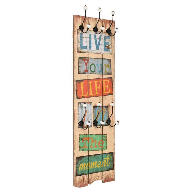 Wandkapstok Met 6 Haken 120X40 Cm
