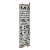 Wandkapstok Met 6 Haken 120X40 Cm