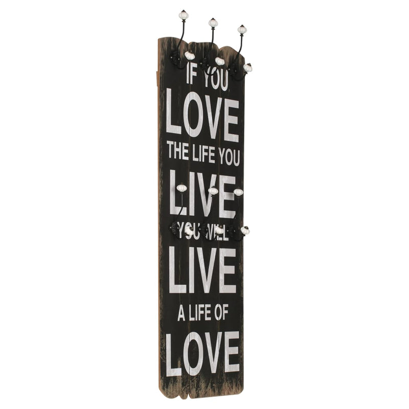 Wandkapstok Met 6 Haken 120X40 Cm