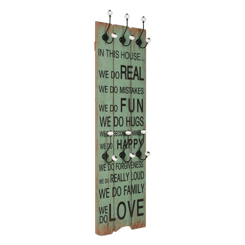 Wandkapstok Met 6 Haken 120X40 Cm