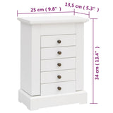 Sieradenkastje Met Spiegel 25X13,5X34 Cm Mdf