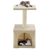 Kattenkrabpaal Met Sisal Krabpaal Pootafdrukken Grijs