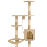 Kattenkrabpaal Met Sisal Krabpalen Wandmontage 194 Cm