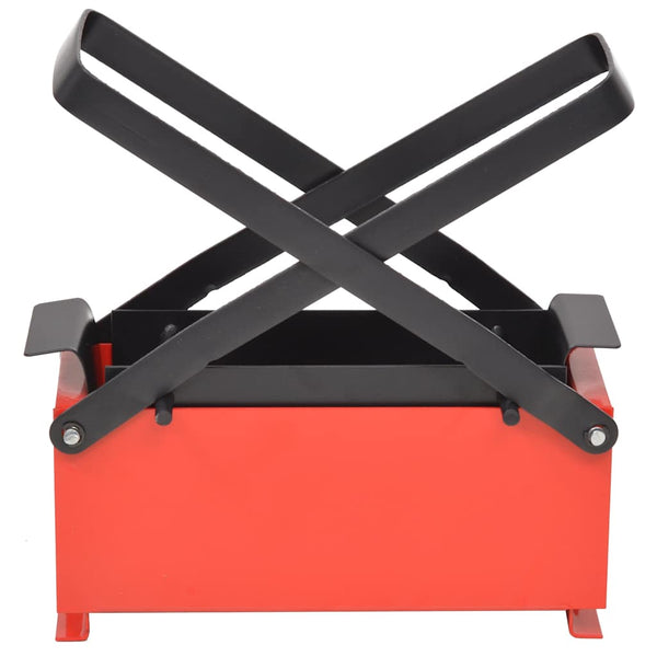 Brikettenpers Voor Papier 34X14X14 Cm Staal Zwart En Rood