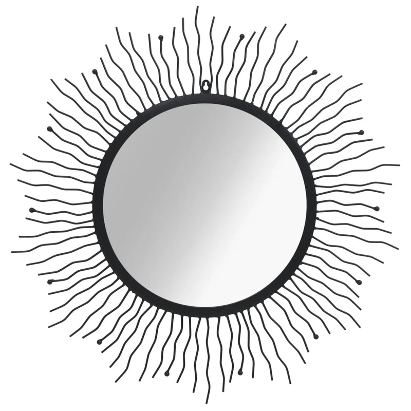 Wandspiegel Sunburst Zwart