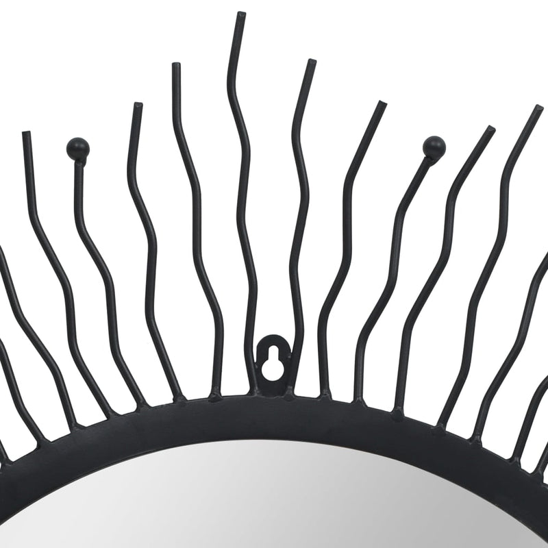 Wandspiegel Sunburst Zwart