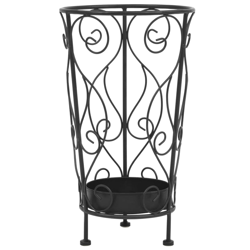 Parapluhouder Vintage Stijl 26X46 Cm Metaal Zwart
