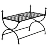 Bankje Vintage Stijl 83X42X55 Cm Metaal Zwart