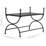 Bankje Vintage Stijl 83X42X55 Cm Metaal Zwart