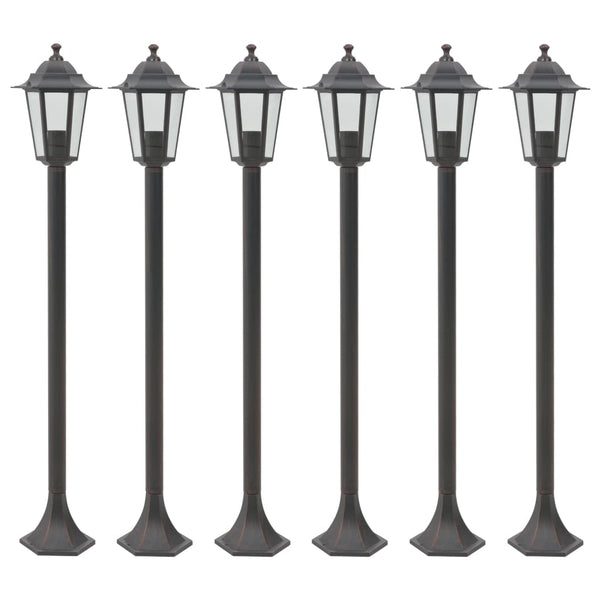 Paalverlichting Voor Tuin E27 110 Cm Aluminium 6 St