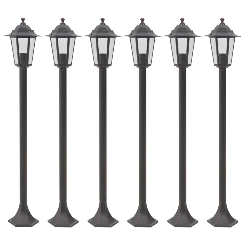 Paalverlichting Voor Tuin E27 110 Cm Aluminium 6 St
