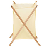 Wasmand 42X41X64 Cm Cederhout En Stof Beige