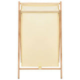 Wasmand 42X41X64 Cm Cederhout En Stof Beige