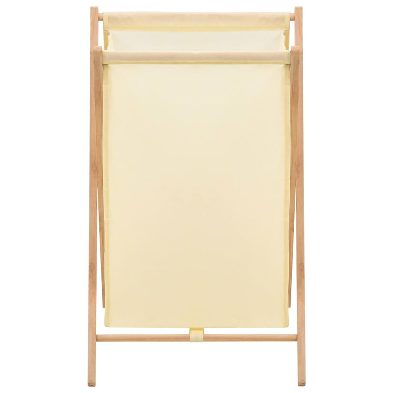 Wasmand 42X41X64 Cm Cederhout En Stof Beige