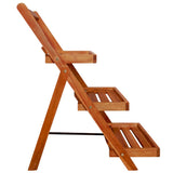 Plantenstandaard 3-Laags 50X63X80 Cm Massief Acaciahout Zwart