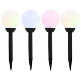 Led-Solarlampen Rond 15 Cm Rgb 4 St