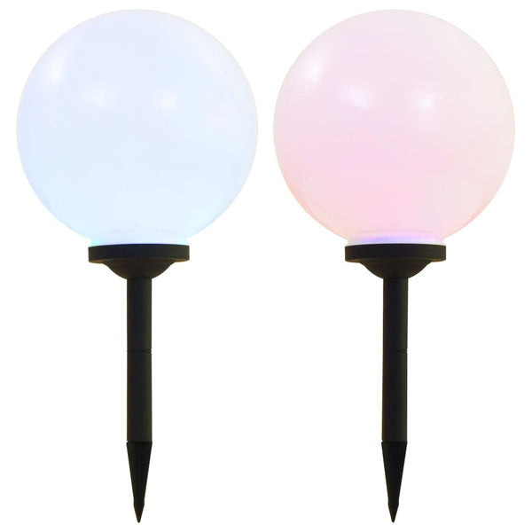 Led-Solarlampen Rond Rgb 2 St