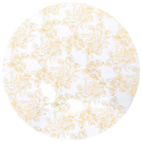 2 St Tafelhoezen Stretch 70 Cm Wit Met Gouden Opdruk