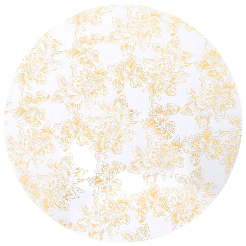 2 St Tafelhoezen Stretch 70 Cm Wit Met Gouden Opdruk
