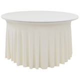 2 St Tafelhoezen Stretch Met Rok 180X74 Cm Crème