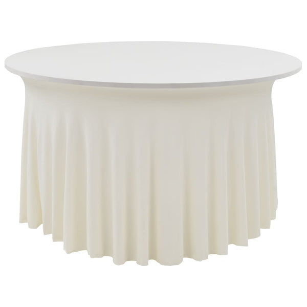 2 St Tafelhoezen Stretch Met Rok 180X74 Cm Crème