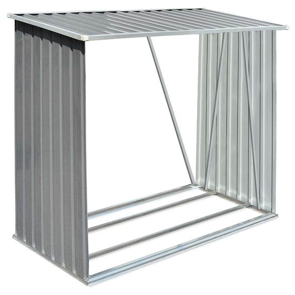 Haardhoutschuur 163X83X154 Cm Gegalvaniseerd Staal