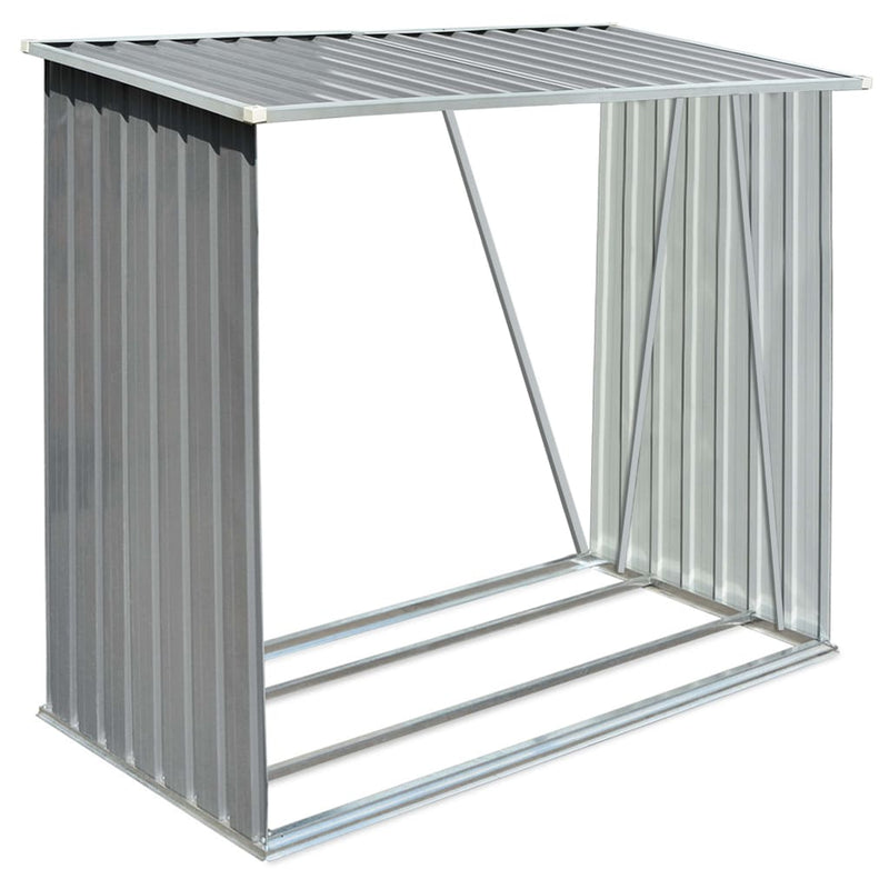 Haardhoutschuur 163X83X154 Cm Gegalvaniseerd Staal