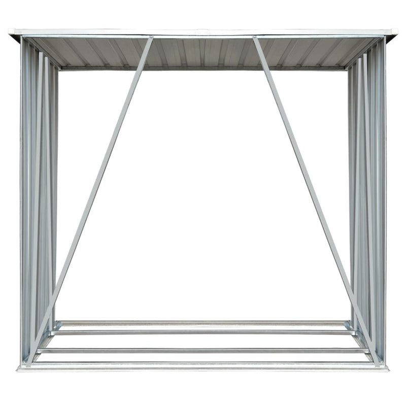 Haardhoutschuur 163X83X154 Cm Gegalvaniseerd Staal