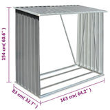 Haardhoutschuur 163X83X154 Cm Gegalvaniseerd Staal