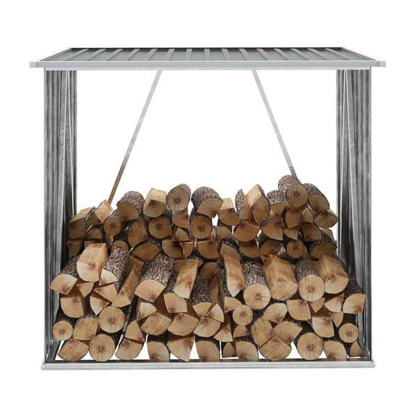 Haardhoutschuur 163X83X154 Cm Gegalvaniseerd Staal