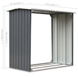 Haardhoutschuur 172X91X154 Cm Gegalvaniseerd Staal