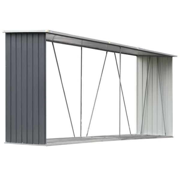 Haardhoutschuur 330X84X152 Cm Gegalvaniseerd Staal