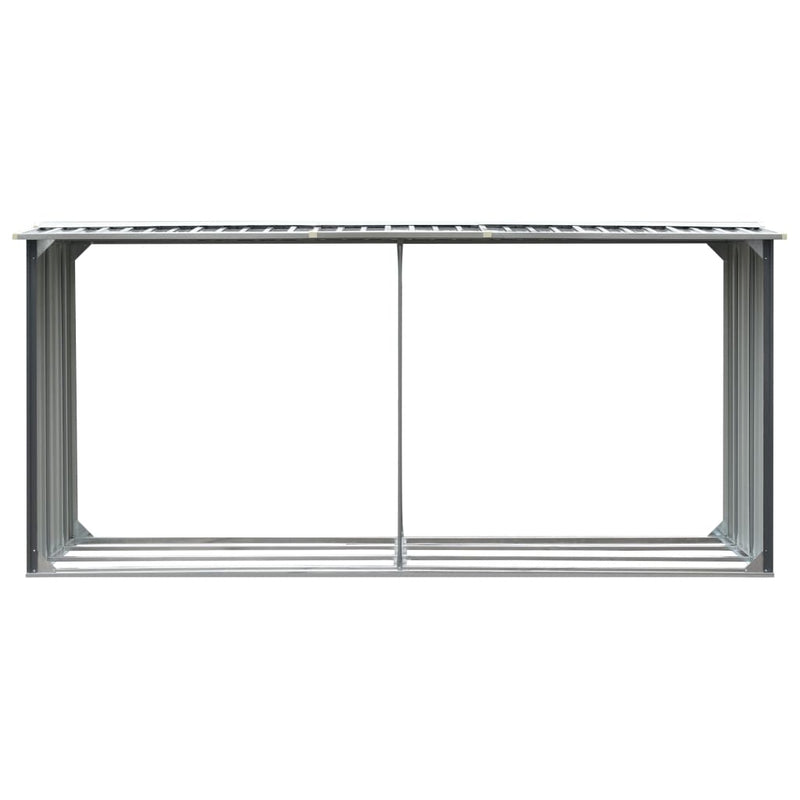 Haardhoutschuur 330X92X153 Cm Gegalvaniseerd Staal
