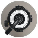 Zwembadzandfilter Met 4-Positie Ventiel 350 Mm Grijs