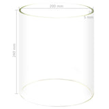 Cilinder Voor Hotdog Verwarmer 200X240 Mm Glas