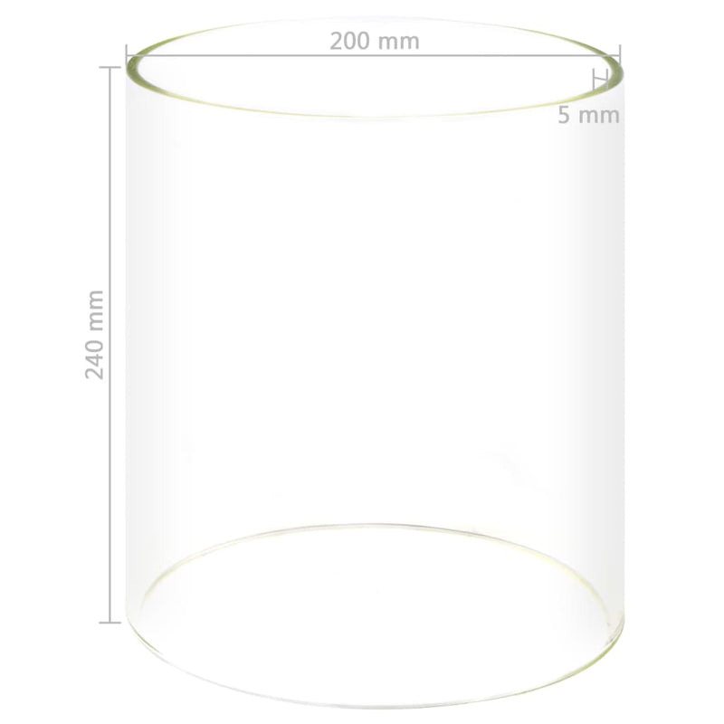 Cilinder Voor Hotdog Verwarmer 200X240 Mm Glas